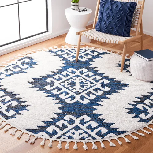 Vista 37 de SAFAVIEH - Alfombra de acento de la colección de borlas marroquíes Shag - 2'3" x 4', marfil y marrón, estilo bohemio, no suelta pelo y de fácil