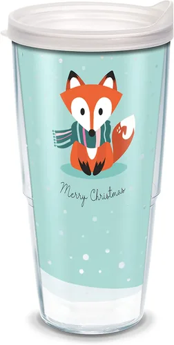 Vista 14 de Tervis Vaso aislado de doble pared con aislamiento de Navidad de zorro hecho en Estados Unidos mantiene las bebidas frías y calientes, 16 onzas