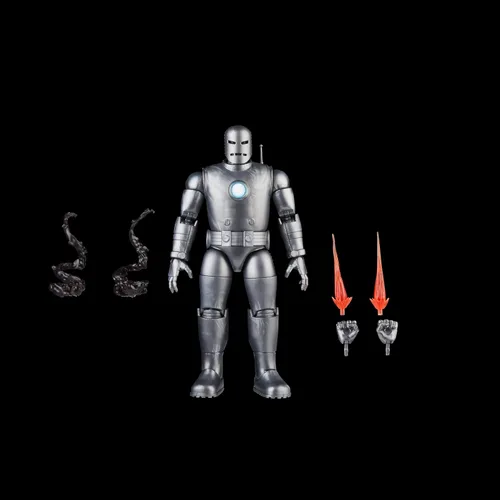 Vista 10 de Serie Marvel Legends Iron Man (Modelo 01) Avengers 60º Aniversario - Figura de acción coleccionable de 6 pulgadas, 6 accesorios