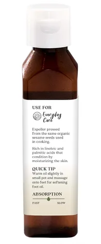 Vista 3 de Aura Cacia Aceite orgánico para el cuidado de la piel, sésamo protector, 4 onzas líquidas