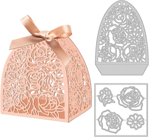 Vista 16 de INFUNLY Troqueles de metal para cortar perros y casas, troquelados en relieve, plantilla de plantilla de flores troqueladas para álbumes