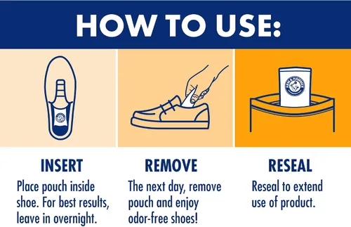 Vista 10 de Arm & Hammer Bolsas que destruyen olores en el zapato, inserto desodorante de zapatos para reducir el olor y absorber la humedad, eliminador