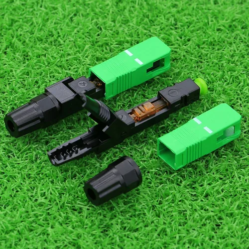Vista 5 de 10 unids FTTH SC APC Cable de fibra óptica Conector rápido Adaptador de conexión fría rápida para red CATV