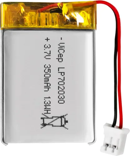 Vista 8 de Batería de polímero de litio de 3.7 V 3700 mAh 103395 recargable con cables y conector JST-PHR-02 de 2 pines para altavoz Bluetooth y dispositivo
