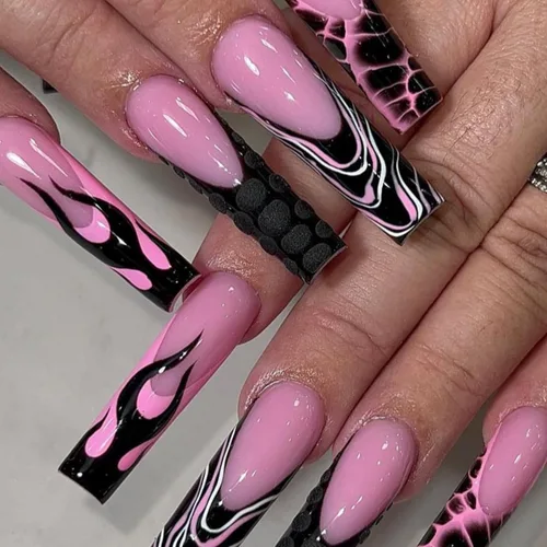 Vista 20 de BABALAL Uñas Postizas Largas de Estilete para Pegar Blancas Uñas Falsas con Punta Francesa Diseño con Pegamento Suministros de Arte 24 Piezas XL