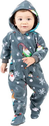 Vista 6 de Footed Pajamas - Enterizo con capucha a juego para la familia Suéteres de una pieza para niños, niñas, hombres, mujeres y mascotas, unisex, Naranja