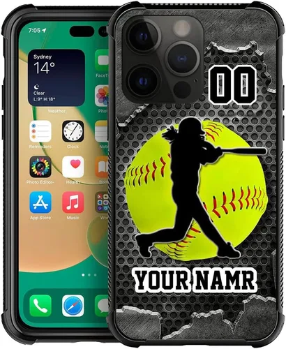 Vista 7 de Funda compatible con iPhone 15/14 Pro Max 15/14 Plus/15 14 13 12 11 Pro Max Mini/Xs X Max Xr/7 8 Plus SE2, personalizada, número de nombre