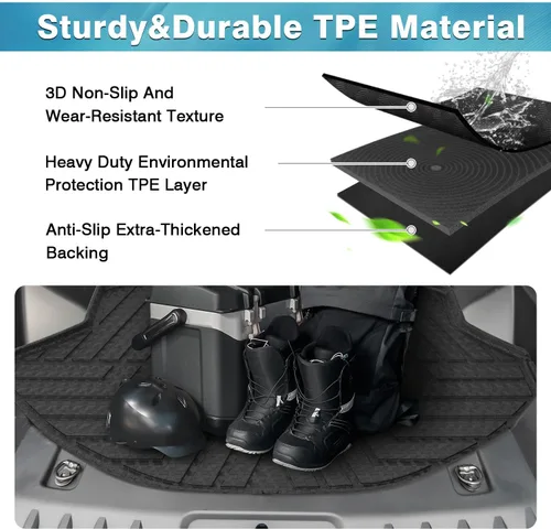 Vista 4 de Mixsuper Liner Frunk - Alfombrilla para maletero para Ford F-150 Lightning 2022-2025, accesorios para todo tipo de clima, alfombrillas