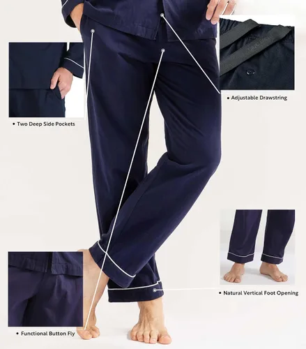 Vista 4 de DAVID ARCHY - Pijama de algodón con botones para hombre