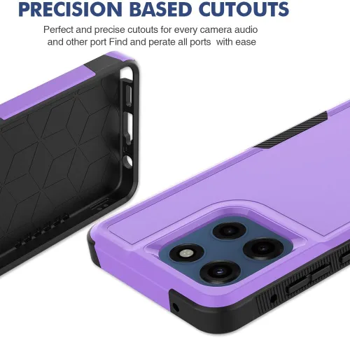 Vista 76 de Jeylly para Moto G Stylus 5G 2021 Funda con [2 Pack] Protector de Pantalla de Vidrio Templado, Protección Grado Militar Anti-Arañazos, Funda A