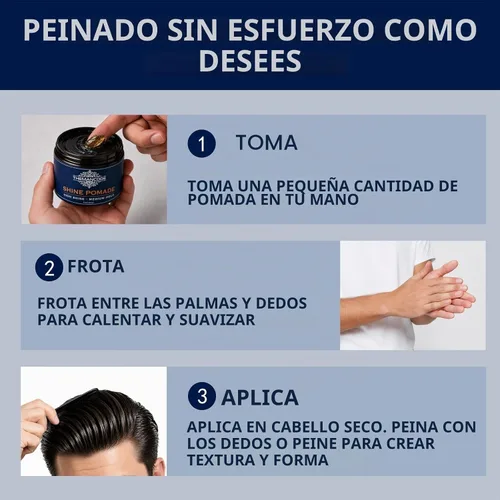 Vista 4 de THEMANCODE Pomada para hombres, fijación media y alto brillo, 4 onzas