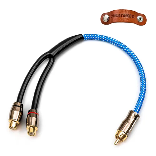 Vista 12 de Cable divisor RCA Y macho a hembra, cable de extensión de audio AV Jack de 0.138 in, conector de cincha chapado en oro de 24 quilates