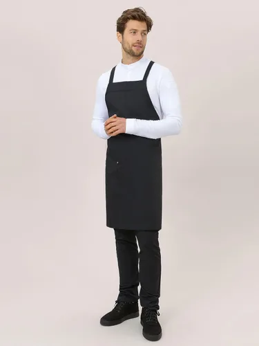 Vista 2 de Le Nouveau Chef - Delantal con babero Phoenix - Unisex - Con Bolsillo, Negro