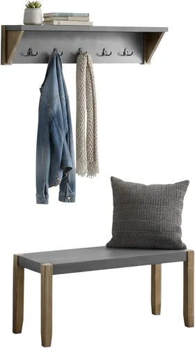 Vista 13 de Alaterre Furniture Newport 40" Gancho para abrigos