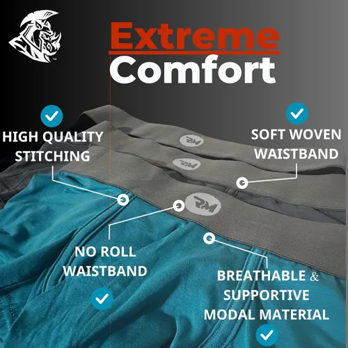 Vista 2 de Real Men - Ropa interior para hombre, paquete de 1 o 3 unidades, calzoncillos modales, bolsa ABCD