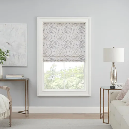 Vista 18 de Eclipse Evangeline - Persiana romana botánica para ventanas, sin cordón, 100 % opaca, 23 pulgadas de ancho x 64 pulgadas de largo, reducción