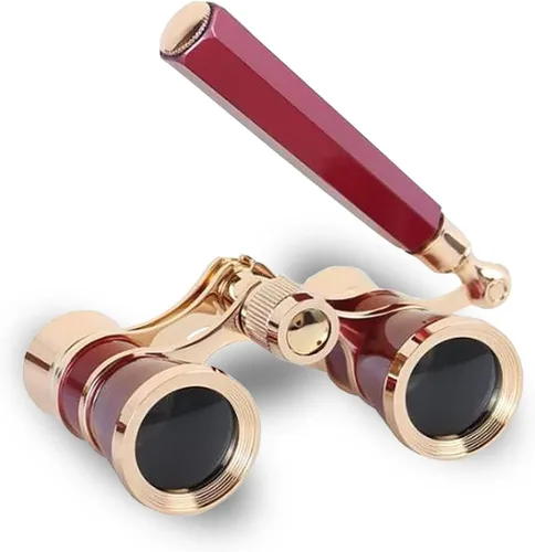 Vista 11 de Gafas de ópera, prismáticos de teatro 3X25 con mango plegable y extensible, mini binoculares compactos y ligeros, gafas de teatro portátiles