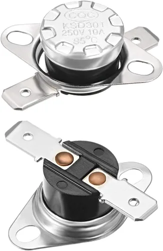 Vista 8 de uxcell KSD301 Termostato 104.0 °F/104°F 10A Normalmente Abierto N.O Ajuste Snap Disc Interruptor de Temperatura 2pcs, Material de Baquelita
