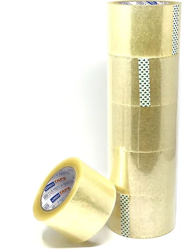 Vista 8 de Allgala Paquete de valor de cinta de embalaje de sellado de cartón resistente, transparente (4 rollos) 3 "x110-TP10003