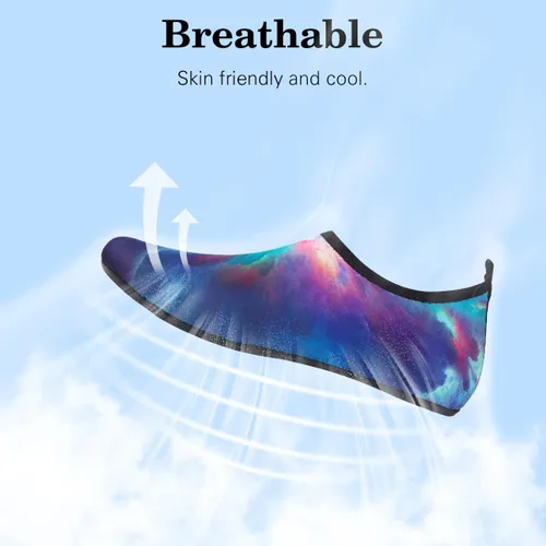 Vista 2 de Calcetines acuáticos, zapatos de agua para playa, calcetines de yoga descalzos de secado rápido para surf, piscina, natación, zapatos para mujeres
