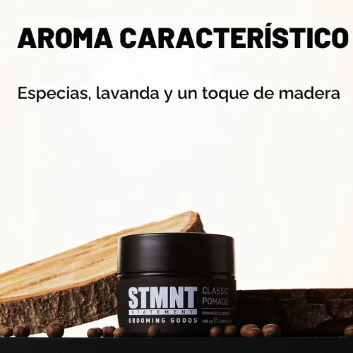 Vista 4 de STMNT Grooming Goods - Pomada clásica, 3.38 onzas, brillo natural, control fuerte, fácil de lavar