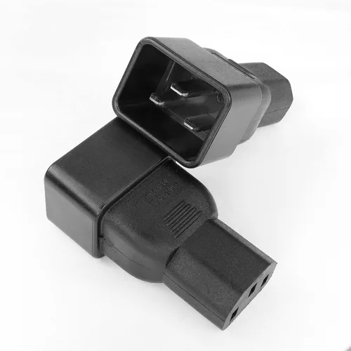 Vista 4 de GINTOOYUN IEC320 C13 a C20 Adaptador de corriente Convertidor de CA 15A a 10A Hembra C13 a Macho C20 Adaptador de enchufe de alimentación