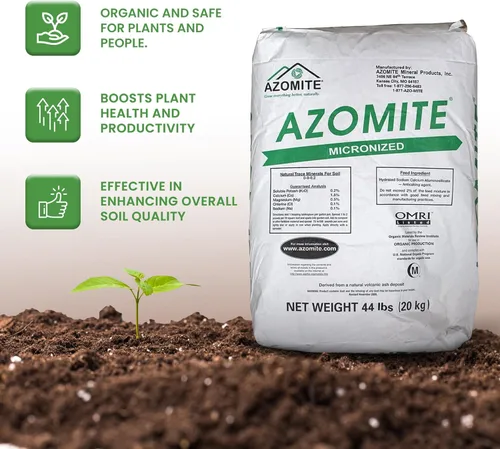 Vista 3 de Azomite Raw Supply polvo mineral orgánico de traza 44LB micronizado, blanco