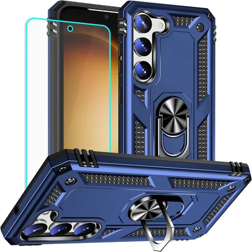 Vista 16 de Yiakeng Funda para Samsung Galaxy S8, Samsung S8, funda protectora de grado militar con anillo para Samsung Galaxy S8 (verde militar)