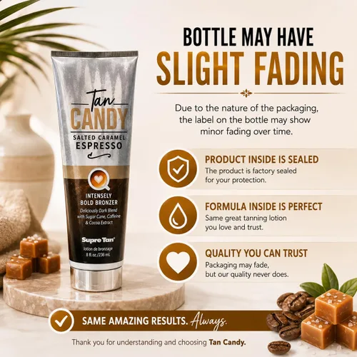 Vista 10 de Supre Tan Candy - Bronceador intenso intenso intenso con sabor a caramelo salado, mezcla oscura, 8.5 onzas