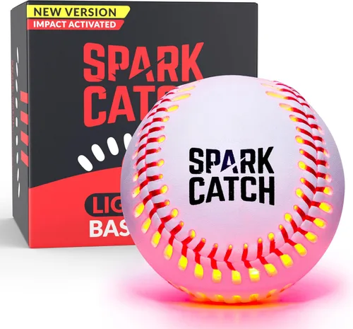 Vista 6 de SPARK CATCH Béisbol iluminado, béisbol que brilla en la oscuridad, accesorios de equipo deportivo, regalos para niños de 8, 9, 10, 11, 12, 13, 14