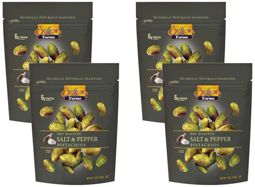 Vista 9 de Pistachos sazonados sin cáscara, sabor alitas de búfalo, bolsas de 2.5 onzas, paquete de 8, Kosher