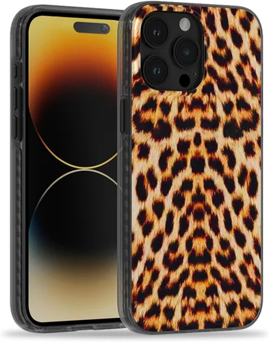 Vista 16 de SCORPIFY Funda para iPhone 15 Pro Max [Compatible con MagSafe] con Diseño de Estampado de Leopardo Guepardo Negro Mate, Linda Funda Magnética