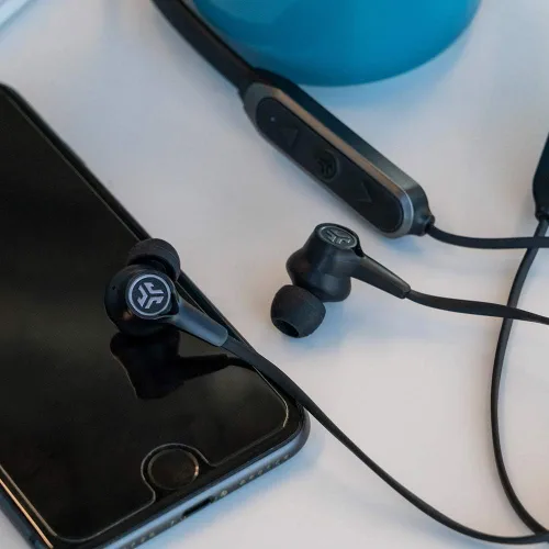Vista 4 de JLab Epic ANC - Auriculares con cancelación activa de ruido, audio Be Aware, Bluetooth 5, batería de más de 25 horas, resistente al sudor IP54