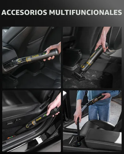 Vista 4 de Fanttik Slim V10 APEX - Aspiradora inalámbrica para automóvil, mini aspiradora portátil 4 en 1, potencia de succión de 19 kPa, pantalla digital Negro