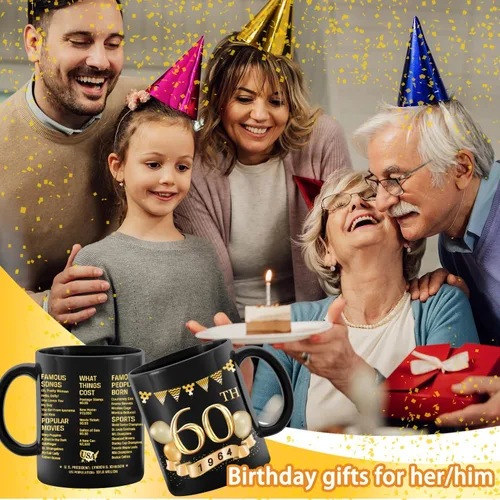 Vista 7 de Greatingreat Regalos de 60 cumpleaños para hombres y mujeres, regalo para 60 años, regalos de cumpleaños de 1965, ideas de regalo para hombres de 60
