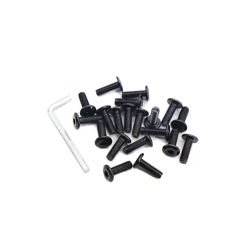 Vista 7 de 20pcs M6 x 0.787 in Remache Negro Avellanado Socket Cap Allen Tornillos Remache Tornillos Muebles Conexión 304 Acero Inoxidable