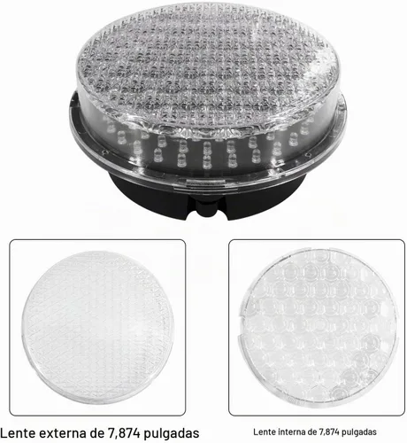Vista 5 de BBMi DC9-36V 200mm (8inch) Señal de tráfico de Stop & Go rojo/verde, IP65 impermeable industrial advertencia LED luz de parada