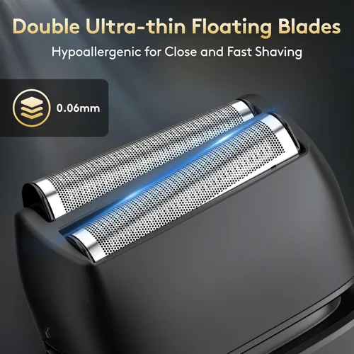 Vista 3 de Brightup - Afeitadoras eléctricas de lámina para hombres - Maquinilla de afeitar eléctrica suave y de corte cercano para hombres con recortador
