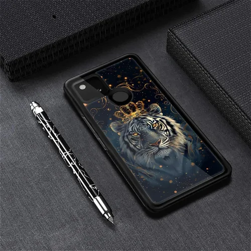 Vista 1216 de Compatible con Google Pixel 4A 5G Mobile Case Creative Acrylic Panel trasero Silicona Protección Grip especialmente diseñado para Google Pixel 4A 5G