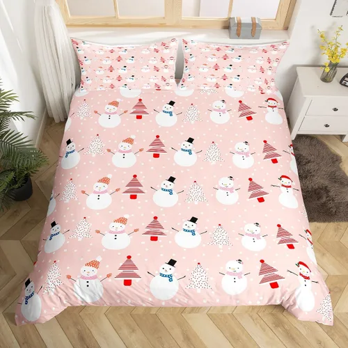 Vista 51 de Feelyou Juego de ropa de cama de Navidad gris para niños, tamaño individual, funda de edredón enana de Navidad para niños, niñas, adolescentes