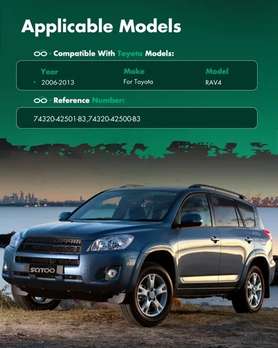 Vista 5 de SCITOO Visera solar izquierda del lado del conductor para Toyota para RAV4 2006-2012 gris