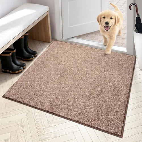 Vista 39 de PURRUGS Tapete para puerta con atrapamiento de suciedad, 20 x 31.5 pulgadas, antideslizante, lavable a máquina, tapete para puerta de perro, tapete