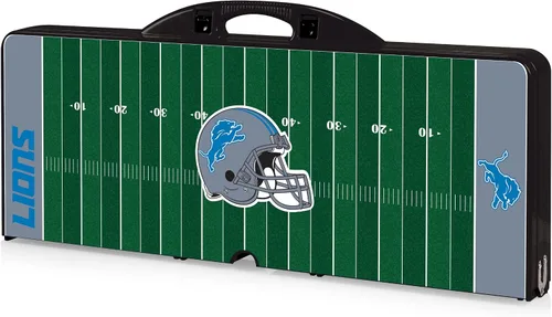 Vista 4 de Detroit Lions - Mesa de picnic portátil plegable con asientos, (negro)