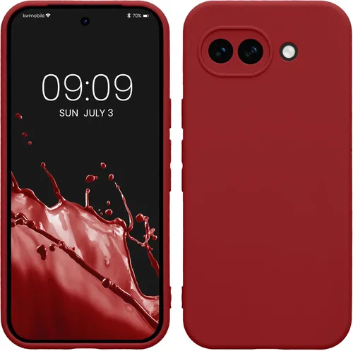 Vista 219 de kwmobile Funda compatible con Google Pixel 9 - Funda protectora delgada de TPU para teléfono - Acabado mate suave - Piedra antigua