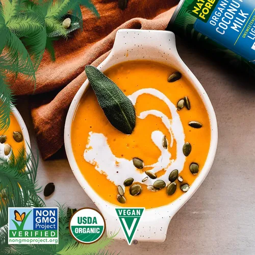 Vista 3 de Leche de coco orgánica, ligera, Native Forest, baja en grasa, latas de 13.5 onzas (paquete de 12)