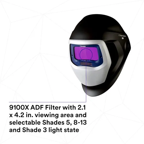 Vista 6 de 3M Speedglas - Casco de soldadura 9100 06-0100-20SW, con lente de oscurecimiento automático ADF 9100X