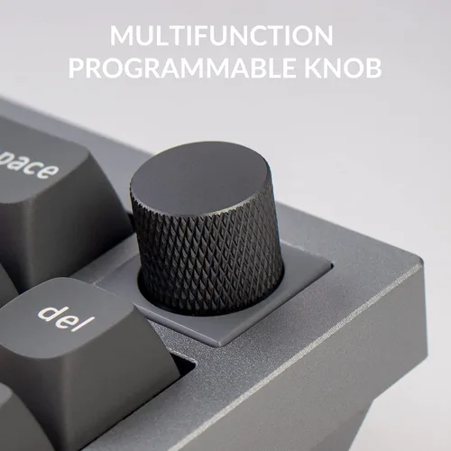 Vista 4 de Keychron Q2 QMKVIA - Versión de perilla de teclado mecánico con cable, diseño de 65% intercambiable en caliente, macro programable personalizado