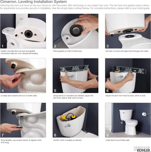 Vista 6 de KOHLER Cimarron Comfort - Cuenco para inodoro con altura alargada para silla