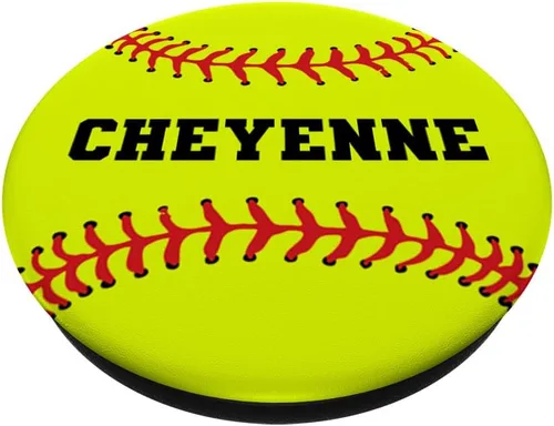 Vista 2 de Cheyenne - Atrapasueños y jarra de softbol personalizable con nombre y soporte para teléfonos y tabletas, Negro