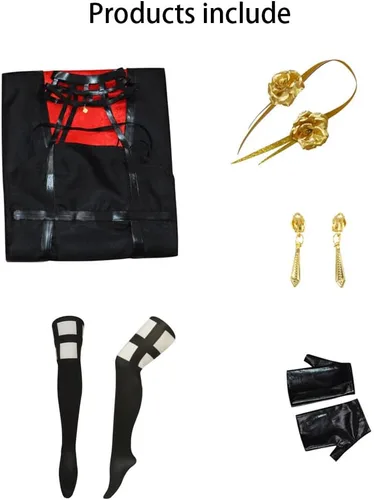 Vista 5 de Disfraz de cosplay de anime, uniforme de anime, traje de Halloween, conjunto completo